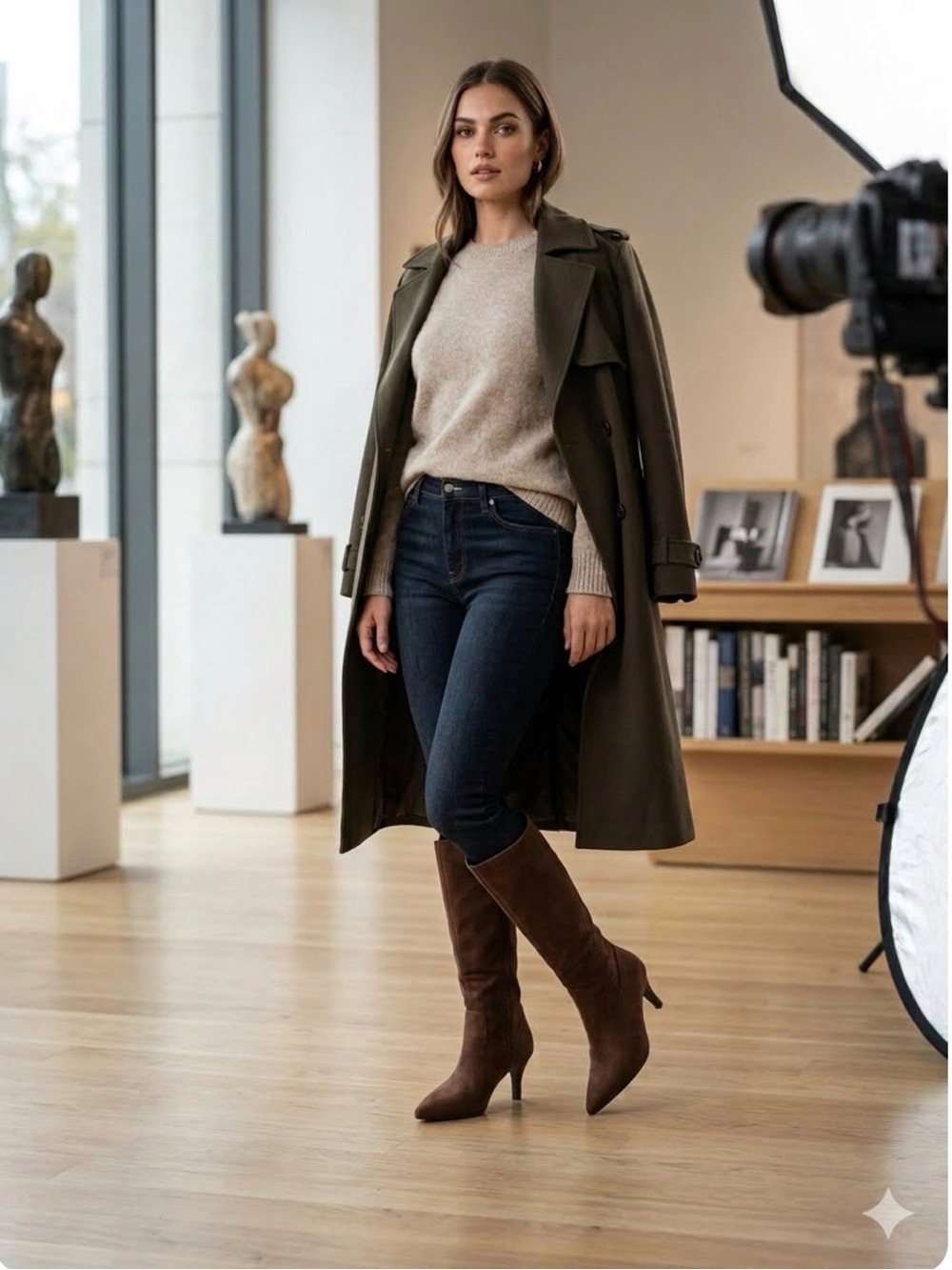 Madden Girl Brown Sabrinna Faux Suede Pointed Toe Knee High Kitten Heel Boots